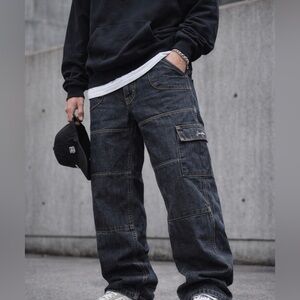 BNWOT Sean John Denim Utility Cargo Pants Mens 38 Y2K Workwear Streetwear